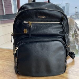 Tumi leather backpack